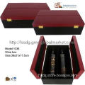 PU Leather Wine Boxes Packaging with 2 door